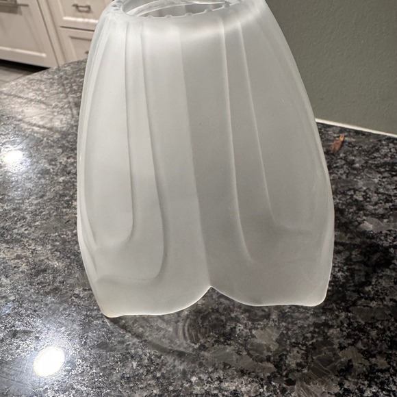 Vintage Frosted Glass Tulip Shape Light Fixture Shade Lamp Cover - Picture 5 of 6